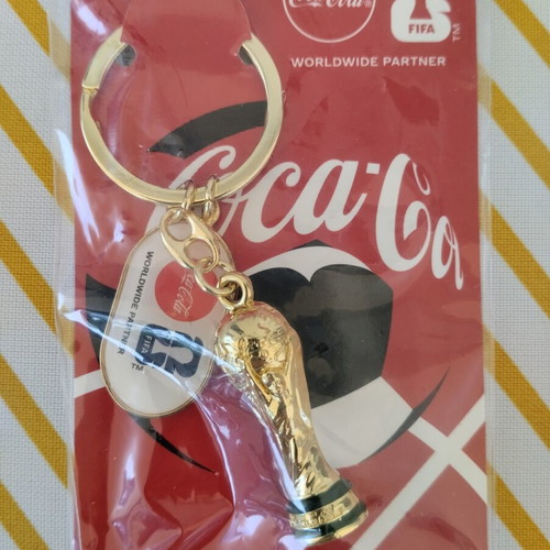 FIFA 2026 World Cup Keychain new from Coca Cola with winner's trophy