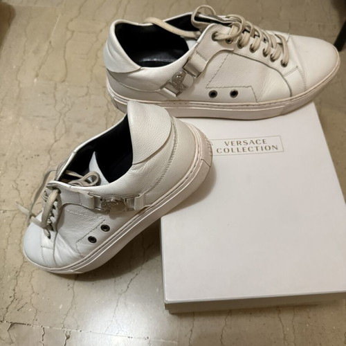 Versace men's casual shoes used, size 43, white