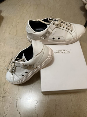 Versace men's casual shoes used, size 43, white