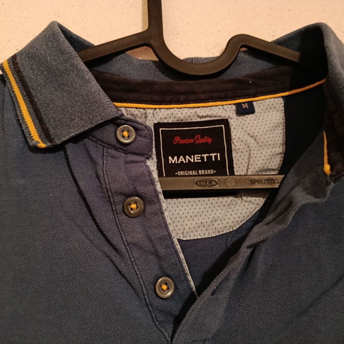 Manetti Polo shirts used, pack of 3, size medium, blue and red