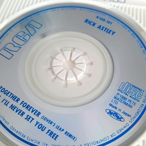 Rick Astley Together Forever Japanese CD Single used, 1988 pop