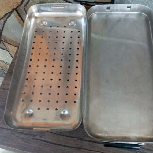 Stainless Steel Sterilization Box with Handles used
