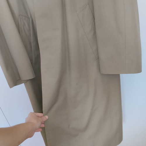 Hermes Nino-Flex Diolen men's khaki trench coat like new