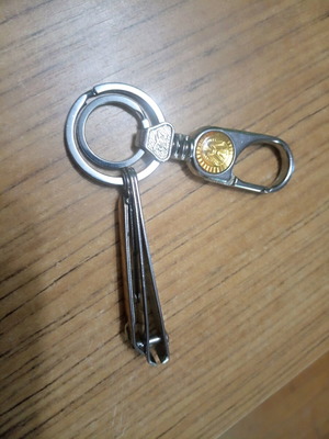 Keychain with nail clipper used