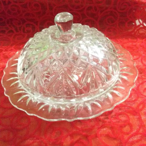 Old butter dish used, 1960s, without scratches