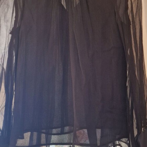 Zara black medium shirt like new with see through sleeves