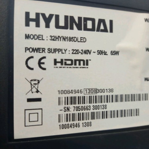 Hyundai 32-inch TV used with remote control