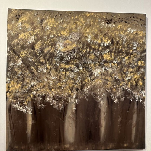 Painting oil on canvas, authentic, handmade, 80x80 cm like new