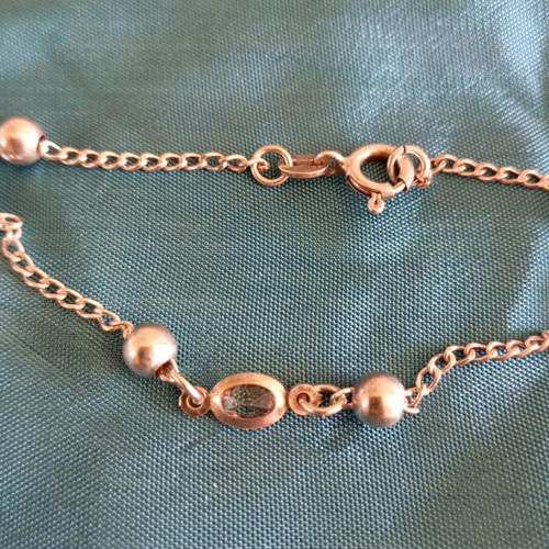 Silver hand chain like new with silver beads and crystals