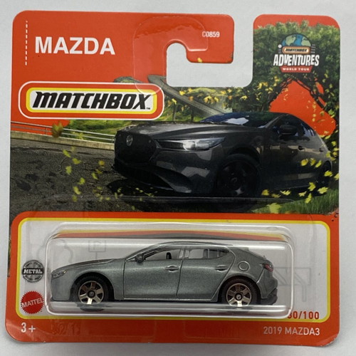 2019 Mazda 3 Matchbox Mainline collectible toy car 1:64 scale, anthracite