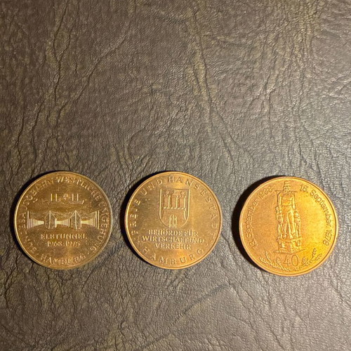 Set of 3 German commemorative medals new
