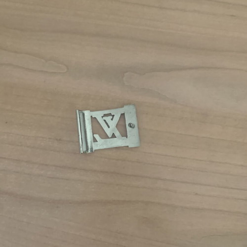 Louis Vuitton LV metal buckle with rhinestones like new, silver