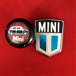 Vintage Mini Cooper Σήμα και χειρολαβή  γνήσιοι