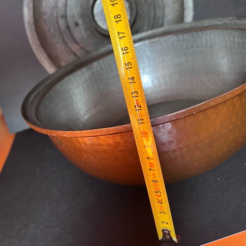 Large Copper Pot used, vintage bakiri 30 cm