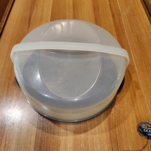 Transport container like new, plastic base with lid for cakes or tortes