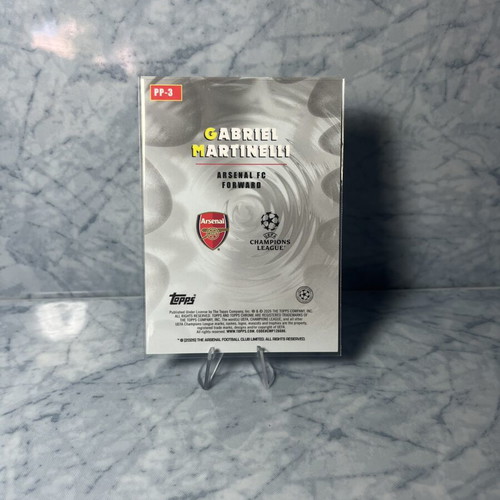 2025-26 Topps Chrome UEFA Power Players PP-3 Gabriel Martinelli Arsenal FC card