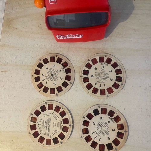 Collectible View-Master Gaf vintage 80s used with four reels