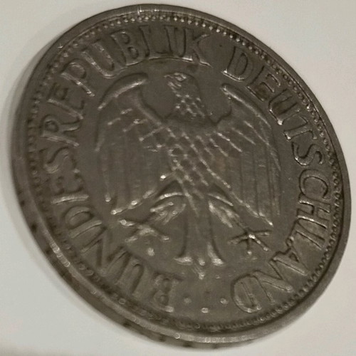Collectible coin 1 mark Germany 1950 used