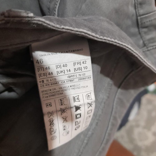 Benetton grey pants like new