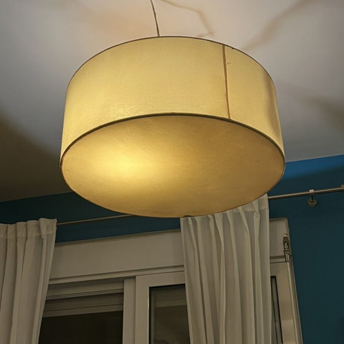 Large round ceiling light with four bulbs, set of two