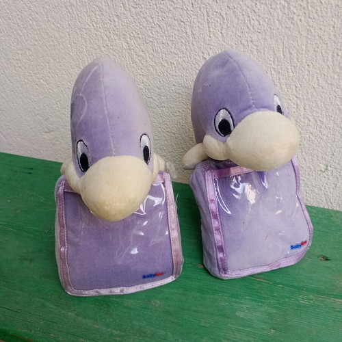 Babylino plush dolphins used, set of 2 collectible dolls