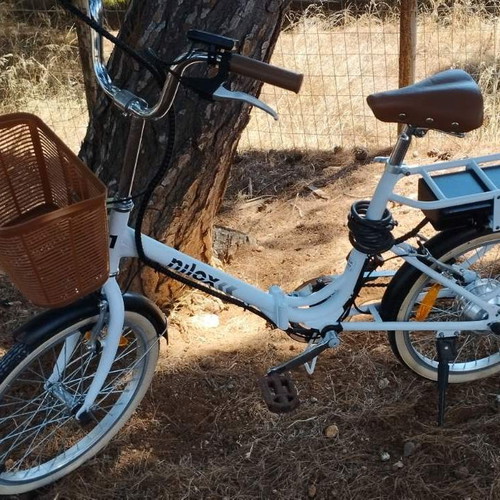 Nilox J1 electric bike folding, new, white with brown details