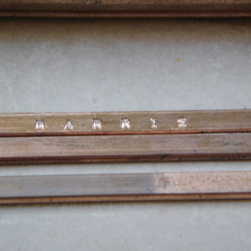 Harris 0 Copper Soldering Rods pack of 10 like new, flat hard solder