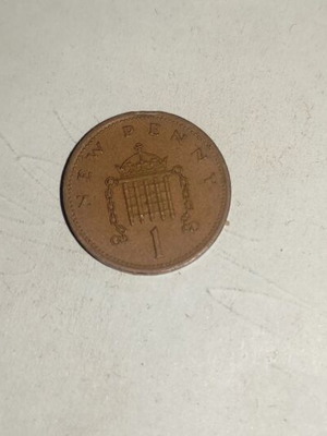 British 1 New Penny Coin 1971 used