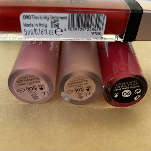 Liquid lipsticks, pack of 4