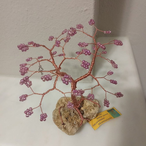 Copper tree with glass beads new