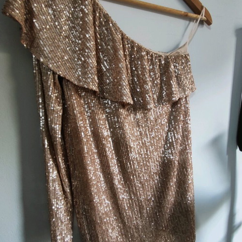 zara one shoulder sequin dress Sequined Asymmetric One Shoulder Mini Dress Black - $60 (33% Off Retail) New With Tags