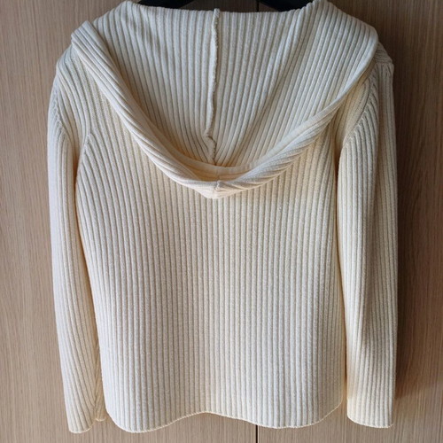 Bill Cost knitted cardigan with hood like new, ivory