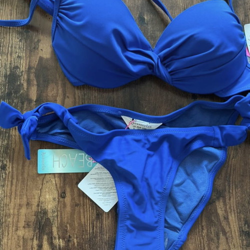 Accessorize bikini set, royal blue, XS / 34