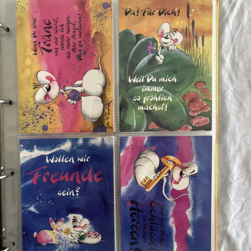 Diddl Vintage 90s Collectible Album like new with sleeves and 4 cards