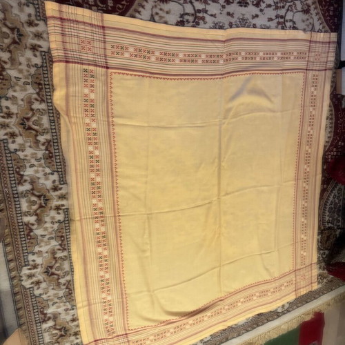 Handmade tablecloth fully hand-embroidered new beige
