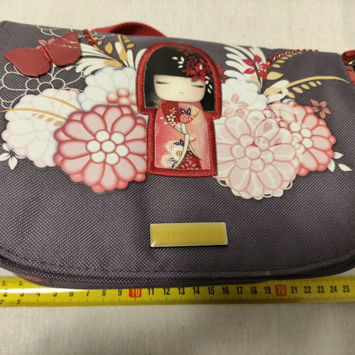 Kimmidol Shoulder Bag like new, gray and red