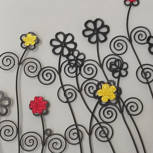 Decorative Metal Wall Art new, 3D floral design