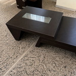 Coffee table used, extendable solid oak