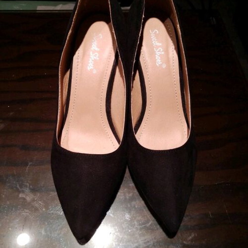 Women’s suede black pumps No36 new