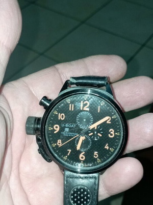 U-Boat wristwatch used, black, men's