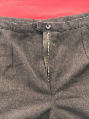 Women's fabric bell-bottom pants like new, black and gray size M