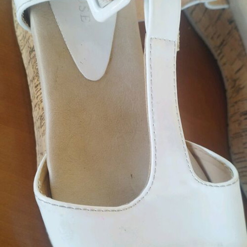White platform sandals used, size 40, 5cm heel
