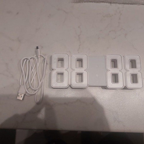Led digital clock new with case and charging cable