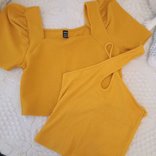 Shein yellow tops new, set of 2 pieces S-M