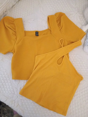 Shein yellow tops new, set of 2 pieces S-M