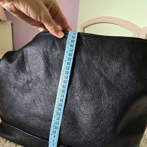 Leather bag new large capacity, black