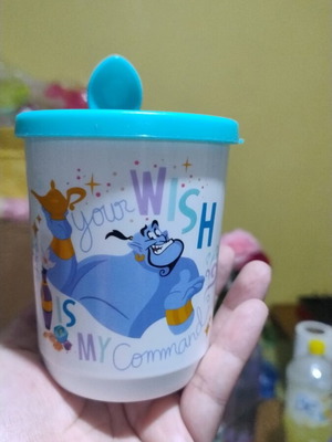Tupperware cup with spoon new