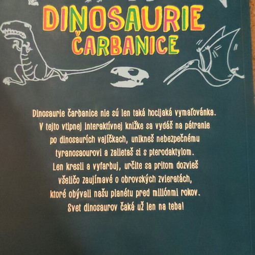 Dinosaurie Carbance Children's Book New from Slovakia with Doodles