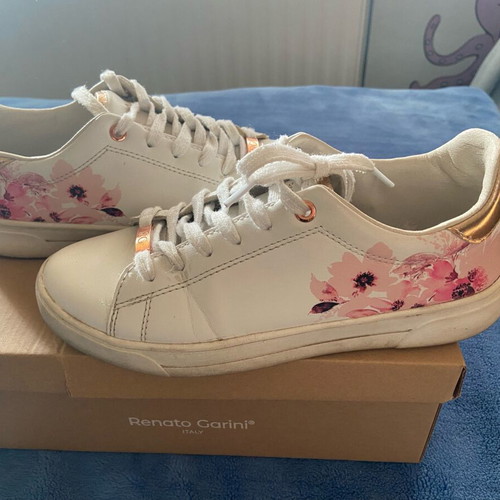 Sneakers Renato Garini Italy used, size 38, white and pink