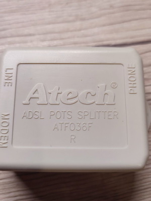 Atech ATF036F ADSL POTS splitter με θύρες Line, Modem και Phone